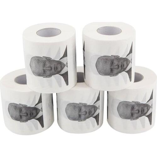 Joe Biden Pattern Printed Toilet Paper Roll Funny Novelty Gift Bathroom Paper Towel 150 sheets of 3 layers