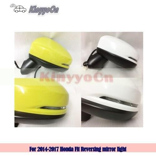 Kinyyocn For Honda Fit 2014 15 16 2017 External mirror Rearview Mirror Rear view mirror outer side mirror Assembly