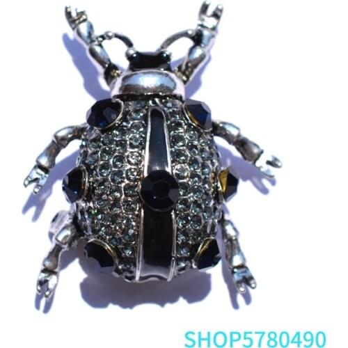 Classic Jewelry Insect brooches Vintage pins Rhinestone Retro Brief Brooches for Women Gifts Coat Accessories Unisex Elegant Pin