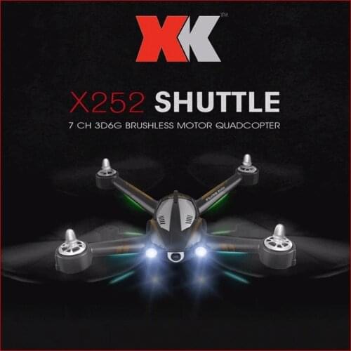 XK X252 5.8G Real-time Transmission FPV RC Quadcopter With 720P Wide-Angle HD Camera & Brushless Motor 3D 6G Mode RTF