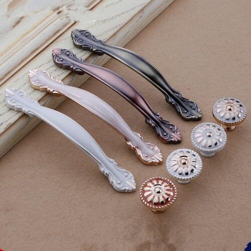 Furniture Cabinet Handles Drawer Knobs Zinc Alloy Wardrobe Door Cupboard Handle Cabinet Pulls Modern Style