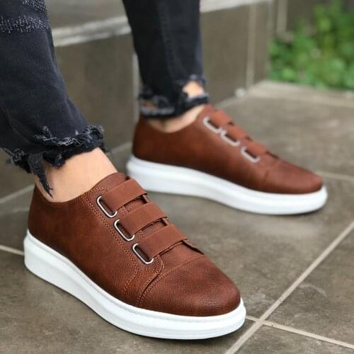 WG026 Tan Thick Sole Casual Men Shoes