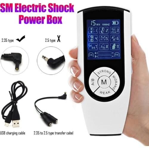Strongest Dual Output Electro Shock Host Controller Electric Stimulate Therapy Machine Bdsm Power Box Adult Sex Toys Accessories