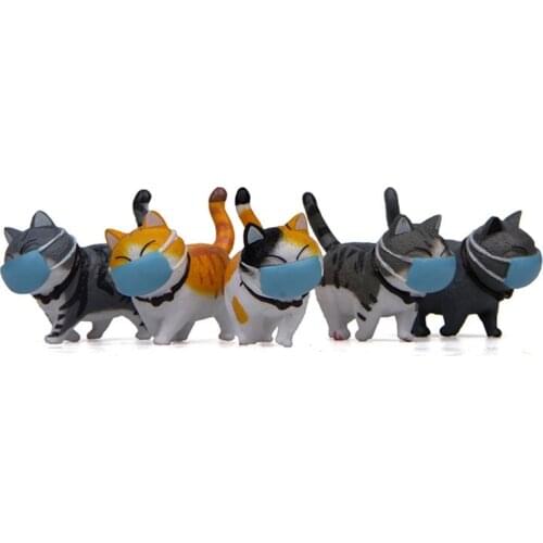 Cartoon Face Cover Fat Cat Mini Model Figurine Ornament Micro Landscape Decor Fat Cat Figurine DIY Mini Landscape Home Decor