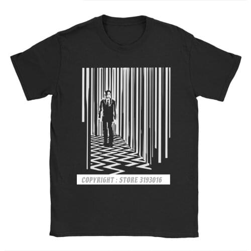 Men Black Lodge Twin Peaks David Lynch Tshirts Film Movie Directed Director Pure Cotton Shirt Adult T-Shirt