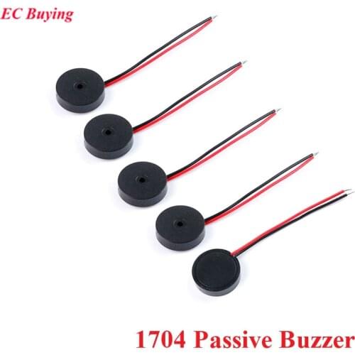 5pcs 1704 Passive Buzzer Piezoelectric Speaker Frequency 4000HZ 17*4MM 17x4mm AC Low Power Consumption DIY Electronic