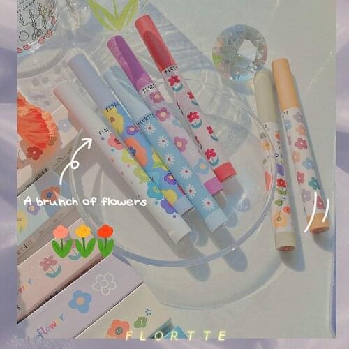 Lucky Flower Lipstick Pen Lipstick Milk Tea Color Matte Matte Female Group Color Lipstick Pen Long Lasting Without BloomingTSLM1