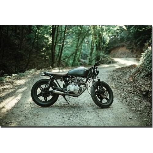 Retro Style Motorcycle Poster Framed Canvas Painting Wall Art Pictures Print For Living Room Home Decor