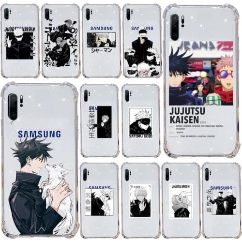 Jujutsu Kaisen Anime Cartoon Phone Case Transparent For Samsung Galaxy A71 A21s S8 S9 S10 plus note 20 ultra