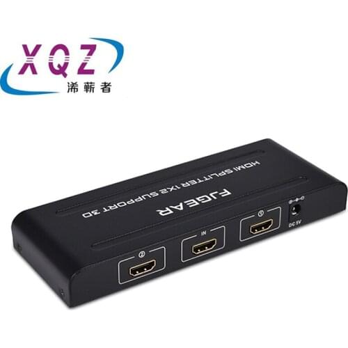 HDMI splitter 2port HDMI 1in 2 out HDMI one input two output HDTV 1080P 1.4V two monitor display the same content
