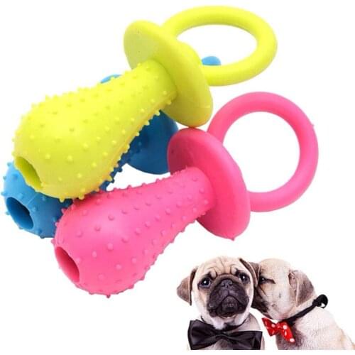 Rubber Nipple Dog Toys For Pet Chew Teething Train Cleaning Poodles Small Puppy Cat Bite Best Pet Dogs Supplies Squeak Toys