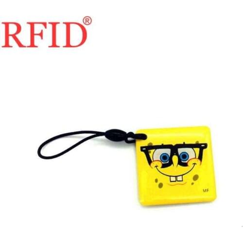 UID S50 1K 13.56Mhz Changeable Writable Keyfob RFID Card Cartoon Dropping Glue Keychain Token Tag Proximity Access Control Card