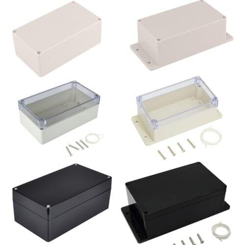 Waterproof ABS Plastic Box Enclosure Electrical Project Box transparent box Black connection Junction Box case Housing 158x90x60