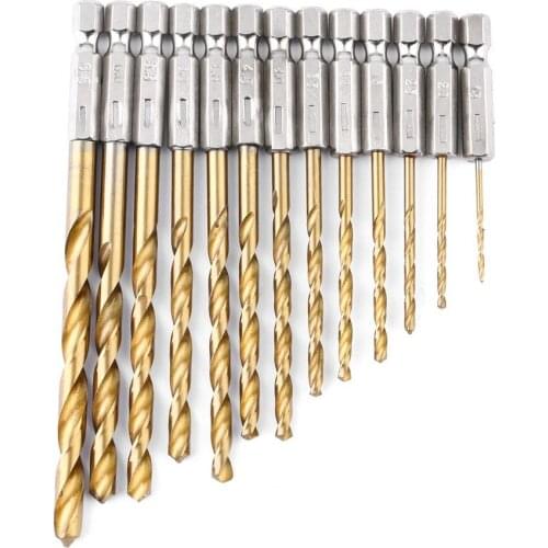 Worldwide Store Newest Durable 13pcs/Set Hex Drill Bit Set Multi Bits Tool 1.5-6.5mm DIY