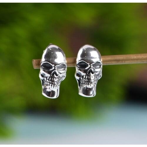 Womens Earring Punk Skull Design Silver Stud Earrings for Women Girls Trendy Jewelry Party Earring Gifts for Women Wholesale