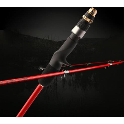 1.7m/19.m spinning/casting handle Slow rocking iron plate solid carbon rod 1.5 section design Fuji wheel seat boat fishing rod