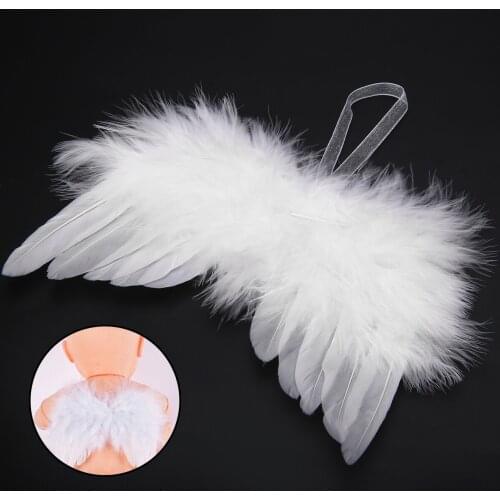 1pcs Mini Cute White Angel Feather Wing Decoration Wedding Christmas Tree Party Hanging DIY Ornaments
