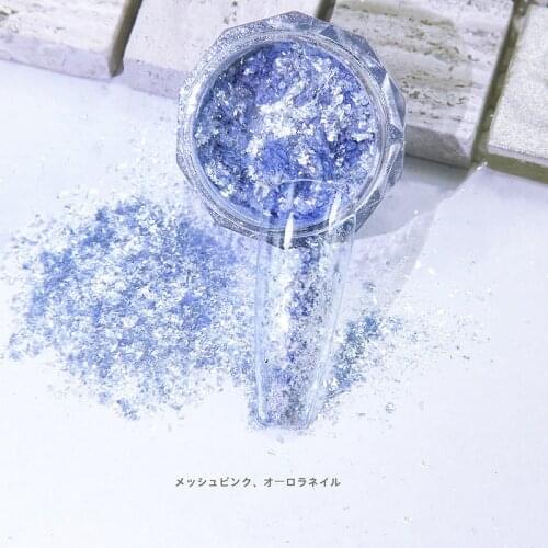 2.5g Bright Color Opal Flaky Nail Dip Powder Opal October Birthstone Thin Flakes Purple/Pink/Blue/Black Shimmer Dust Opal #JK2m