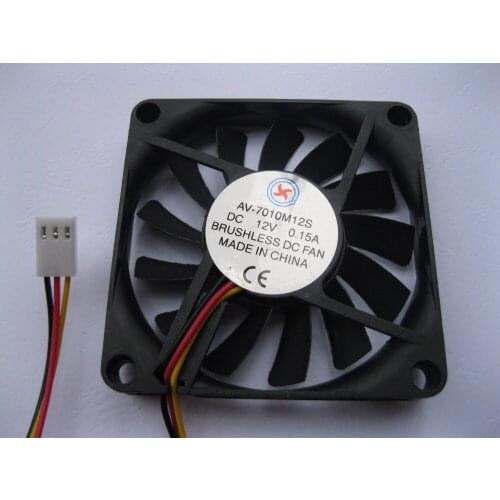 24 Pcs Brushless DC Cooling Fan 13 Blade 7010S 12V 70x70x10mm 3 wire