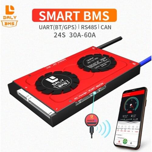 3.2V 24S 72V Battery Pack Lifepo4 18650 smart BMS 30A 40A 60A Lithium Protection Board balance Bluetooth APP PC software RS485