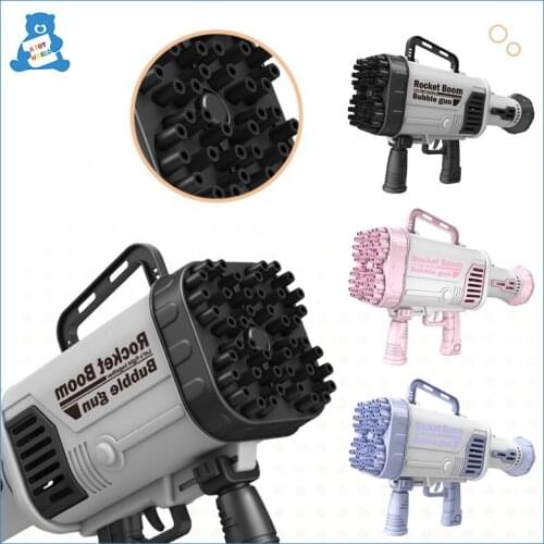 44/60/64 Holes Bubble Gun Gatling Electric Bubble Machine Rocket Launcher Wedding Soap Bubbles Automatic Toys for Children Gift