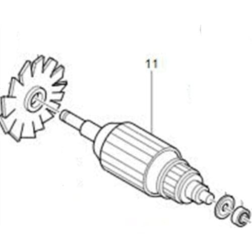 AC220-240V MAKITA 516093-2 Rotor Motor Armature for PC1100 Rotor
