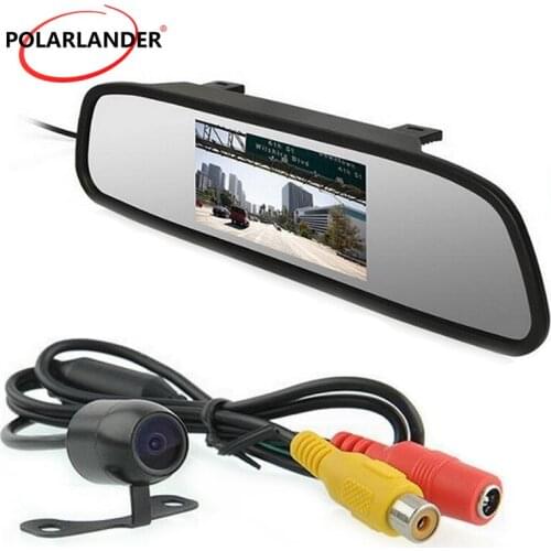 Wireless Car Rear View Mirror Monitor 4.3 inch TFT Display with Reverse Backup Camera Transmitter Receiver Kit Car Styling