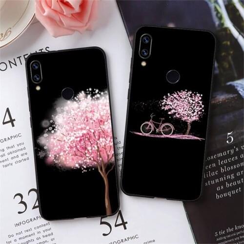 Pink Flower Phone Case For Xiaomi Redmi note 7 8 9 pro 8T 9A 9S Mi Note 10 Lite pro