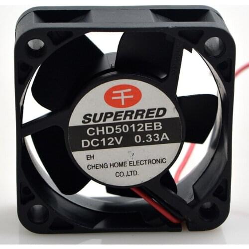 FOR Qianhong SUPERRED 12V 0.33A CHD5012EB 5CM 5020 2-wire cooling fan