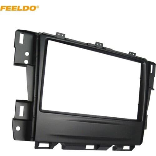 FEELDO Car Duble Din Stereo Fascia Frame For Nissan Teana 2008-2012 Audio Radio Plate Panel Dashboard Mount Trim Kit #FD5019