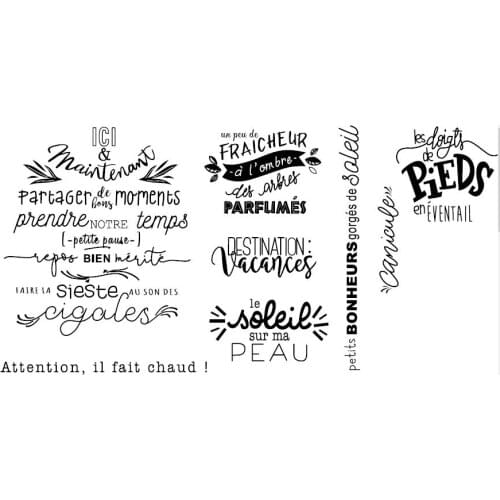 French Transparent Clear Stamp for DIY scrapbooking/Card Making C442