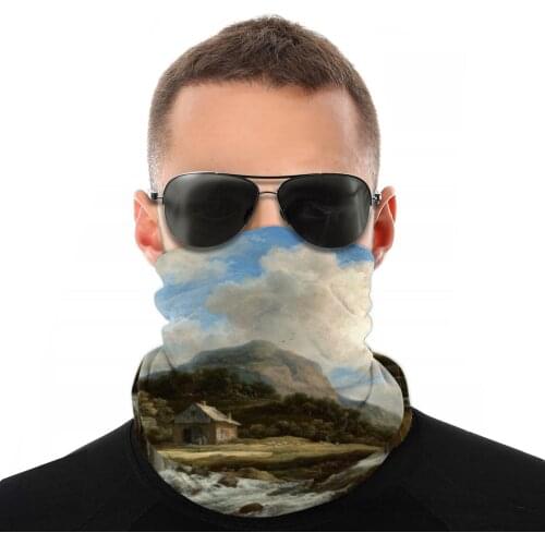 Mountain Torrent Jacob Van Ruisdael Scarf Neck Face Mask Fashion Tube Scarf Neck Bandanas Protective Headwear Outdoor Camping