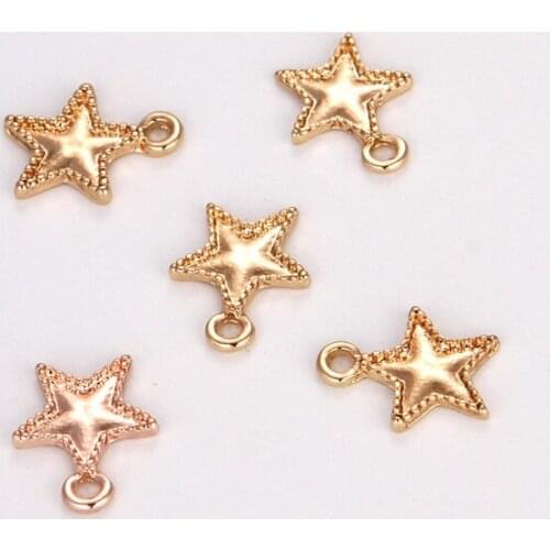 The Charm of 14*11 Star Pendant-Jewelry Necklace Composition DIY Bracelet, Metal Zinc Alloy