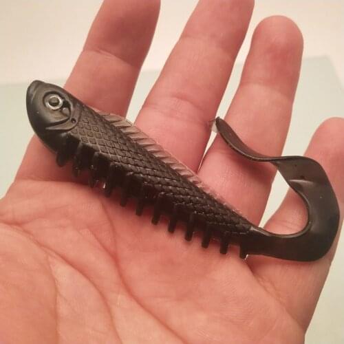 POETRYYI 1Pcs 10cm/7g Soft Rubber Fishing Baits Lure Drop Shot Lure Shad for Perch Pike Trout Tail Lure Fishing Accessories