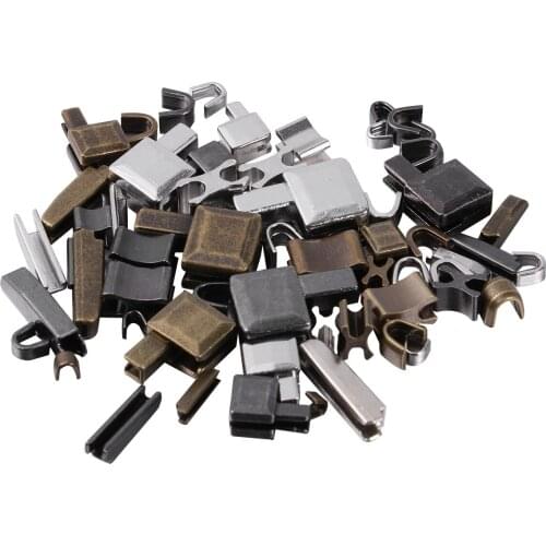 24 Set Metal Zipper Head Sliders Retainer Insertion Pin Zipper Top Stop Accessories Plug Zipper Repair Kit for Coat Home DIY