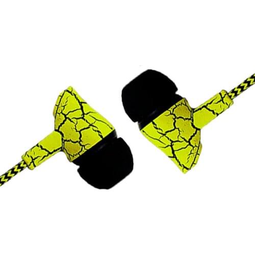 2019 Portable Outdoor Crack In-ear Earphones Fashion Earbuds with Microphone Stereo Bass Headset for SmartPhones Music Play