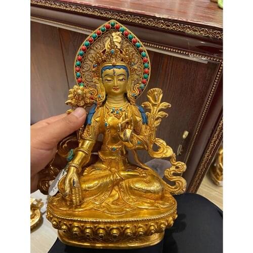 Nepal High grade quality Tara Guan yin bodhisattva Buddha statue Asia Buddhism HOME Patron saint bless safe good LUCK protection