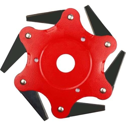 2019 NEWEST 6 Teeth Brush Cutter Blade Trimmer Metal Blades Trimmer Head 65Mn Garden Grass Trimmer Head For Lawn Mower