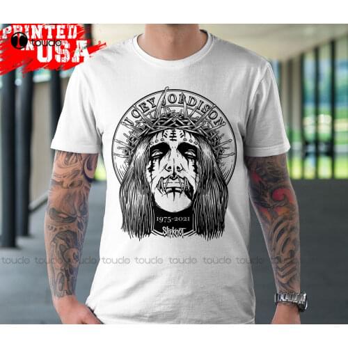 New Joey-Jordison T-Shirt Rip 1975 2021 Rock Band Fan Gift Short Sleeve Te Cotton Tee Shirt