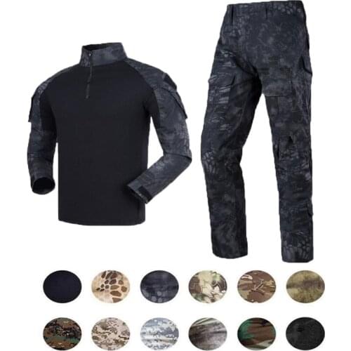 Outdoor Tactical BDU Mens Shirt Pants Military Airsoft Gen3 Combat Uniform Kryptek Black Camouflage Army Hunting Clothes Gear