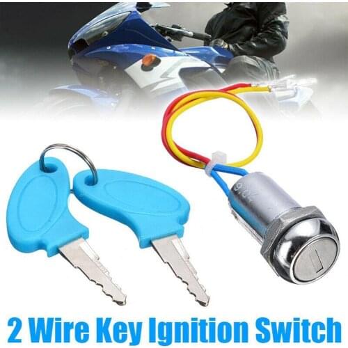 Motorcycle Ignition Lock Switch 1 Set Of 2-wire Buttons, Suitable For Kart Scooter Motorcycle Electrical System