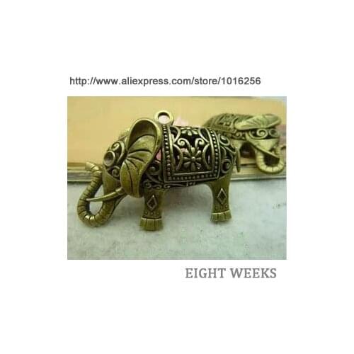 Zinc alloy pendant jewelry accessories diy handmade material charms hollow out the elephant