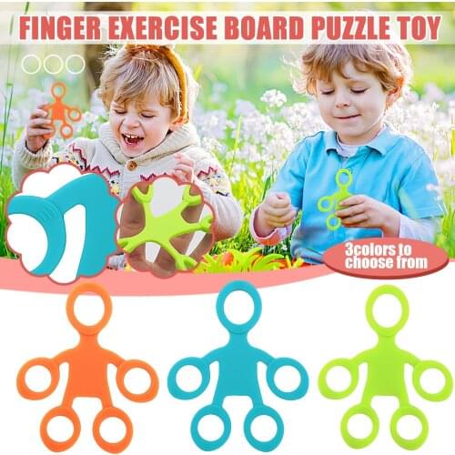 Portable autismo Finger Griping Silicone Ring Exerciser Kids Adult Autism Antistress Relieve Hand Pressure Finger Sensory Toy
