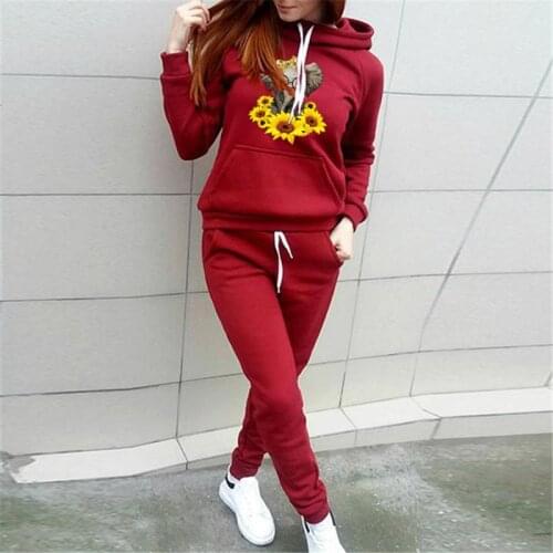 Casual Tracksuit Women Autumn Winter Clothing Pullover Hoodies Outfit Pants Suit Two Piece Set Ladies Tracksuits Plus Size S-4Xl