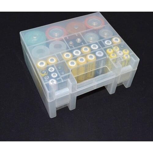 Transparent Plastic Battery Holder Box Container for AA and AAA Battery Storage Boxes Case Cover for Battery Organizer Holder