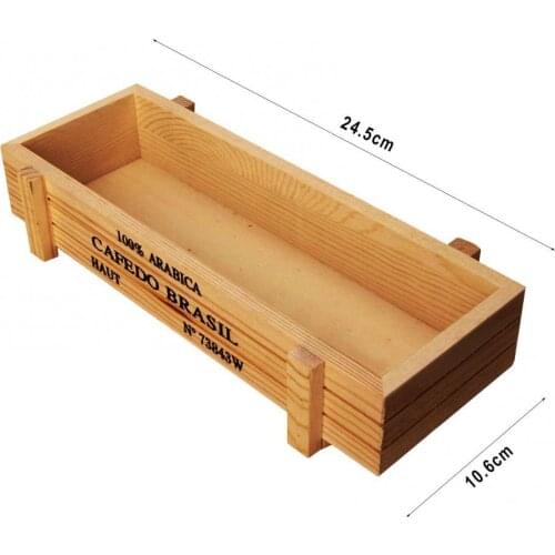 Rectangle Wooden Planter Box Garden Yard Flower Succulent Container Planting Pot Garden Flower Pots and Planter Jardin decoratio