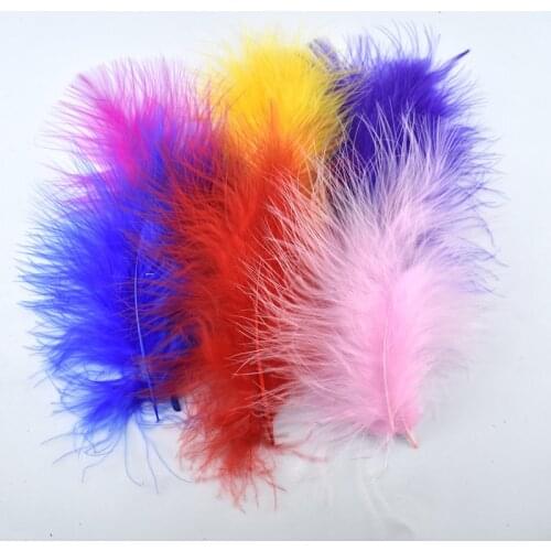 Top Quality 20Pcs Fluffy Turkey Marabou Feathers for Crafts Christmas Carnival Wedding Party Decoration 10-15CM DIY Home Plumas