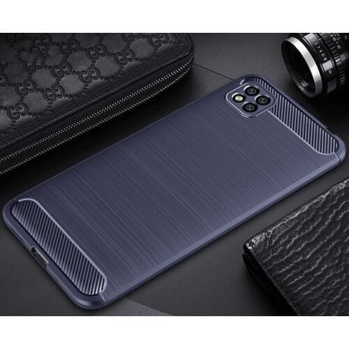 Luxury case For POCO C3 case POCO X3 NFC Silicone Carbon Fiber cover for POCO F2 Pro Fundas POCO X2