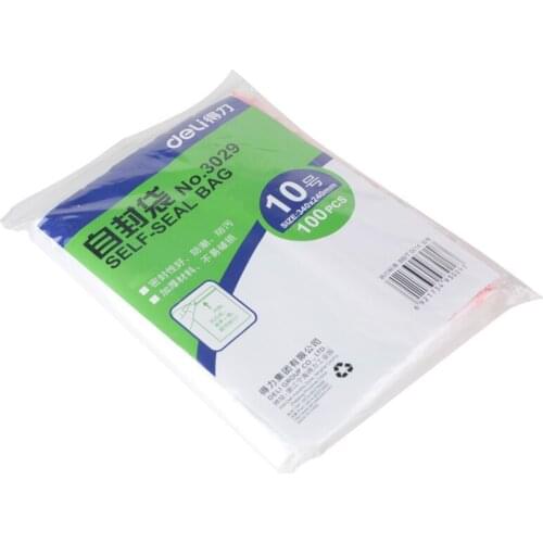 DL 3029 self sealed plastic bag packing bag thickened transparent chain 100 340*236mm Stationery for office supplies students