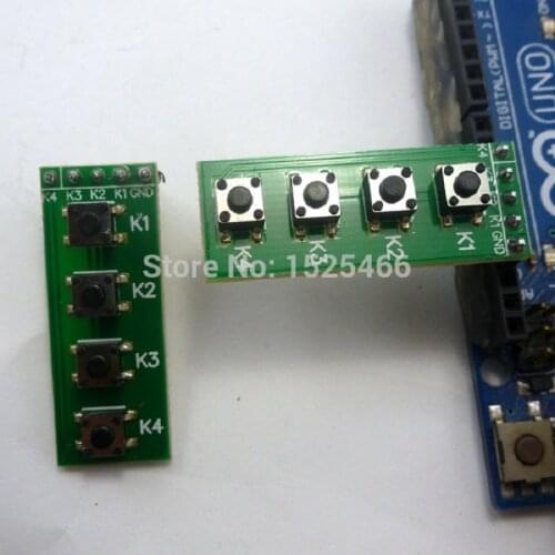 TB371*2 2pcs 4 key MCU keyboard push button switch Matrix for UNO MEGA2560 DUE raspberry pi banana pi Breadboard FPGA CPLD STM32